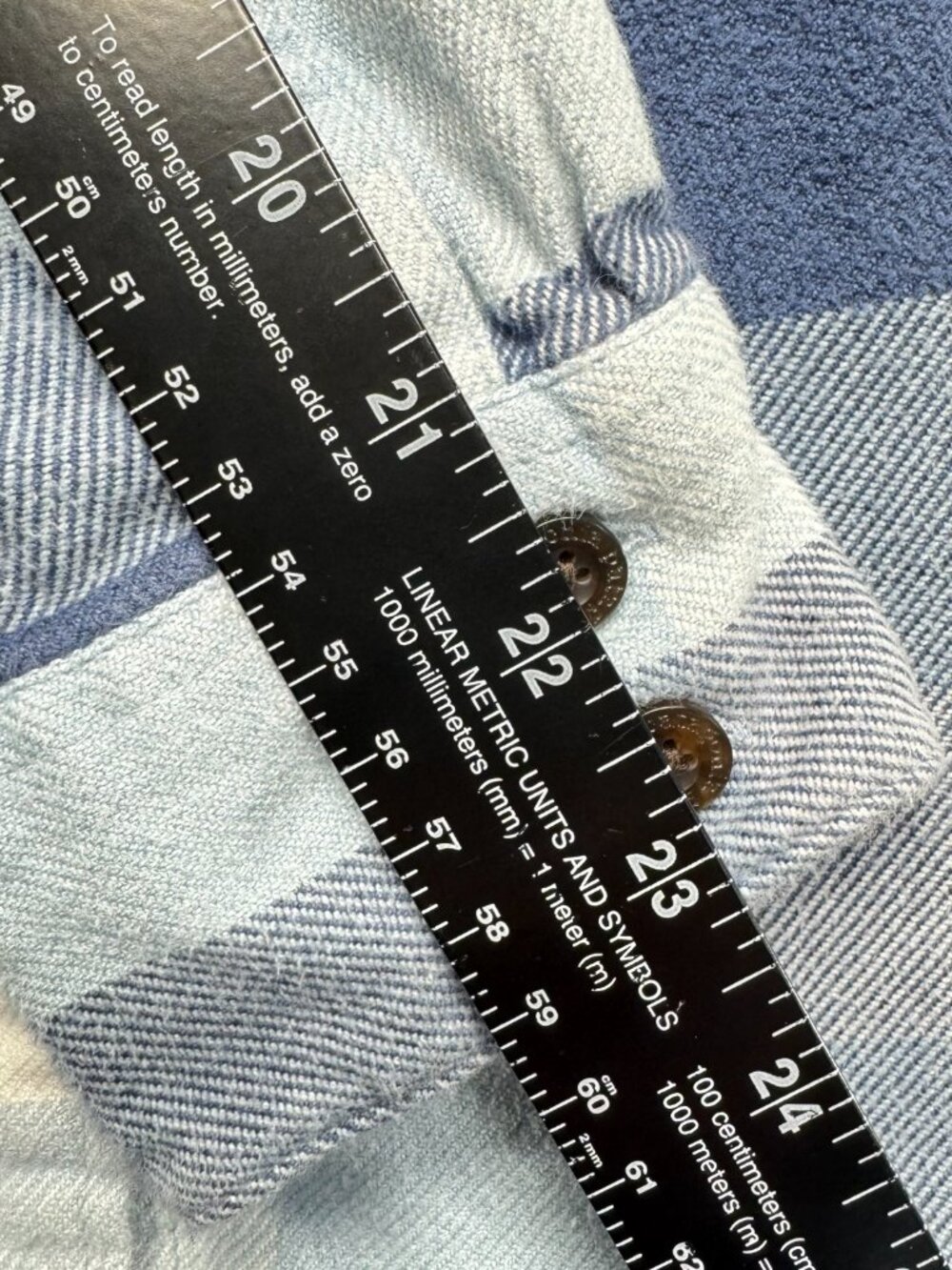 Patagonia Organic Cotton Flannel Button Down Shirt Women’s Small Blue Plaid - Picture 8 of 12